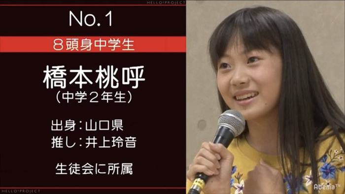 hello project 2018 audition finalists hashimoto momoko