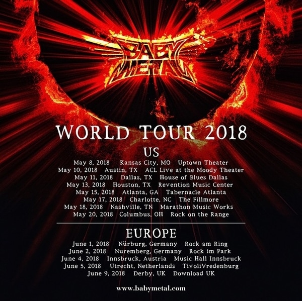 babymetal world tour 2018